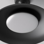 Khyler Scandinavian Carbonized Steel Round Waterproof Ceiling Light