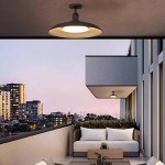 Khyler Scandinavian Carbonized Steel Round Waterproof Ceiling Light