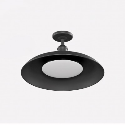 Khyler Scandinavian Carbonized Steel Round Waterproof Ceiling Light