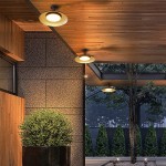 Khyler Scandinavian Carbonized Steel Round Waterproof Ceiling Light