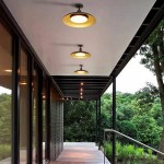 Khyler Scandinavian Carbonized Steel Round Waterproof Ceiling Light