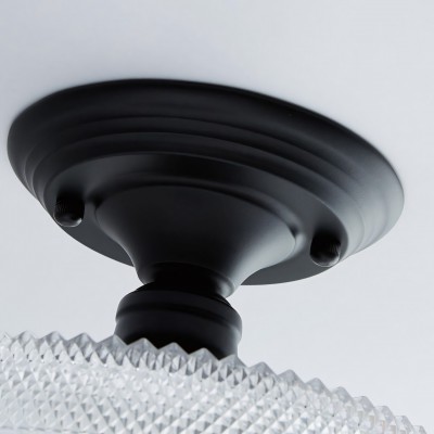 Zorath Small Black Metal Textured Glass Ceiling Light Zorath Small Black Metal Textured Glass Ceiling Light