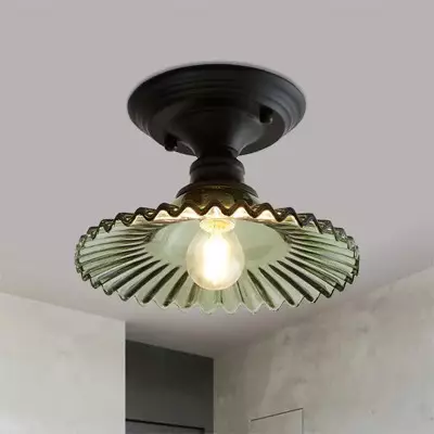 Zorath Small Black Metal Textured Glass Ceiling Light Zorath Small Black Metal Textured Glass Ceiling Light