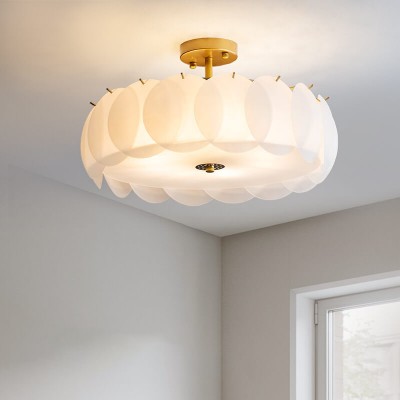 Velmar French Glod Round Frosted Glass Ceiling Light Velmar French Glod Round Frosted Glass Ceiling Light