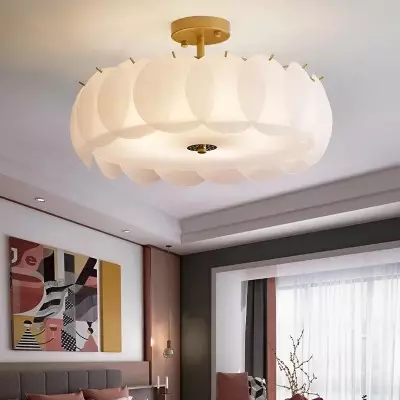 Velmar French Glod Round Frosted Glass Ceiling Light Velmar French Glod Round Frosted Glass Ceiling Light