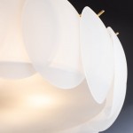 Velmar French Glod Round Frosted Glass Ceiling Light