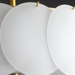Velmar French Glod Round Frosted Glass Ceiling Light
