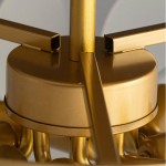 Velmar French Glod Round Frosted Glass Ceiling Light