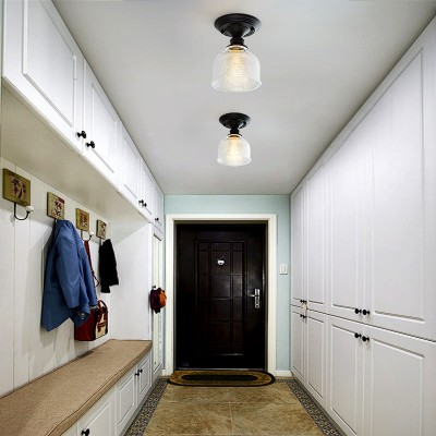 Zorath Small Black Metal Textured Glass Ceiling Light Zorath Small Black Metal Textured Glass Ceiling Light