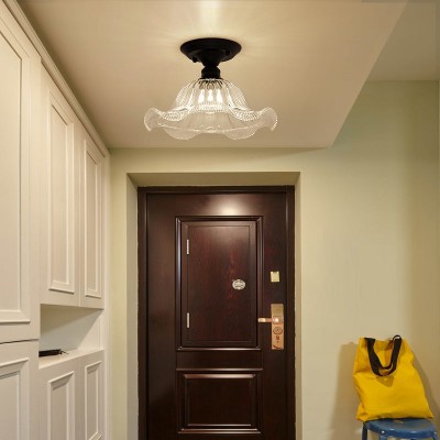 Zorath Small Black Metal Textured Glass Ceiling Light Zorath Small Black Metal Textured Glass Ceiling Light