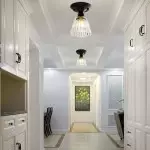 Zorath Small Black Metal Textured Glass Ceiling Light