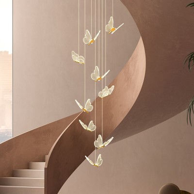 Luce Romantic Creative Butterfly Chandelier