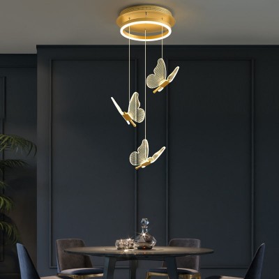 Luce Romantic Creative Butterfly Chandelier