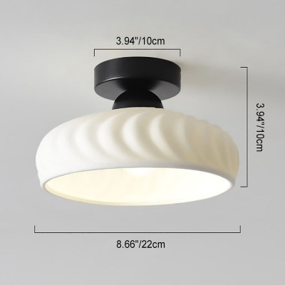 Rethen Light Luxury White Round Textured Ceramic Ceiling Light Rethen Light Luxury White Round Textured Ceramic Ceiling Light