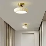 Rethen Light Luxury White Round Textured Ceramic Ceiling Light Rethen Light Luxury White Round Textured Ceramic Ceiling Light