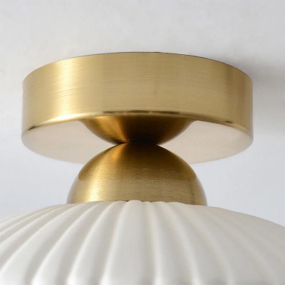 Rethen Light Luxury White Round Textured Ceramic Ceiling Light Rethen Light Luxury White Round Textured Ceramic Ceiling Light