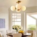 Thalor Brass Glass Sputnik 4 Light Ceiling Light Thalor Brass Glass Sputnik 4 Light Ceiling Light