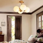 Thalor Brass Glass Sputnik 4 Light Ceiling Light Thalor Brass Glass Sputnik 4 Light Ceiling Light