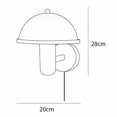 Zera Wood Mushroom White Milk Shade Plug In Sconce Zera Wood Mushroom White Milk Shade Plug In Sconce