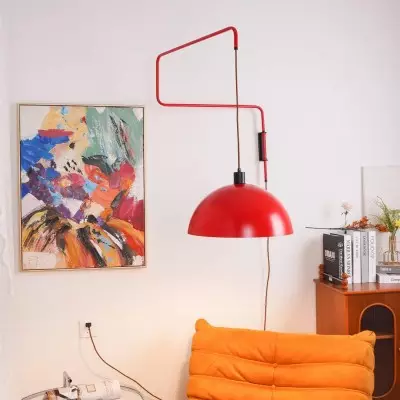 Thalys Minimalist Adjustable Swing Long Arm Dome Sconce Thalys Minimalist Adjustable Swing Long Arm Dome Sconce