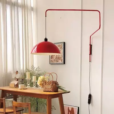 Thalys Minimalist Adjustable Swing Long Arm Dome Sconce Thalys Minimalist Adjustable Swing Long Arm Dome Sconce