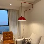 Thalys Minimalist Adjustable Swing Long Arm Dome Sconce