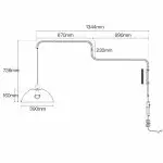 Thalys Minimalist Adjustable Swing Long Arm Dome Sconce