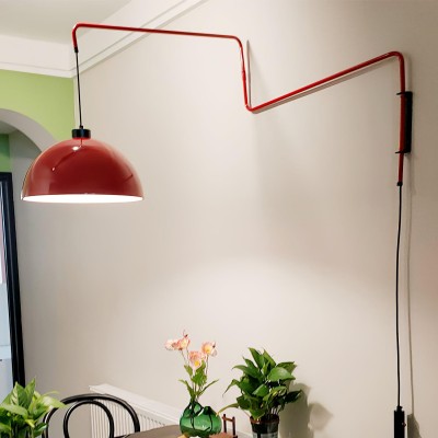 Thalys Minimalist Adjustable Swing Long Arm Dome Sconce Thalys Minimalist Adjustable Swing Long Arm Dome Sconce
