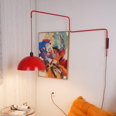 Thalys Minimalist Adjustable Swing Long Arm Dome Sconce Thalys Minimalist Adjustable Swing Long Arm Dome Sconce