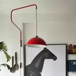 Thalys Minimalist Adjustable Swing Long Arm Dome Sconce