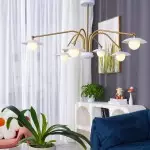 Xandros White Metal Champignon Chandelier