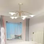 Xandros White Metal Champignon Chandelier
