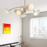 Xandros White Metal Champignon Chandelier