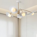 Xandros White Metal Champignon Chandelier