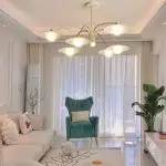 Xandros White Metal Champignon Chandelier