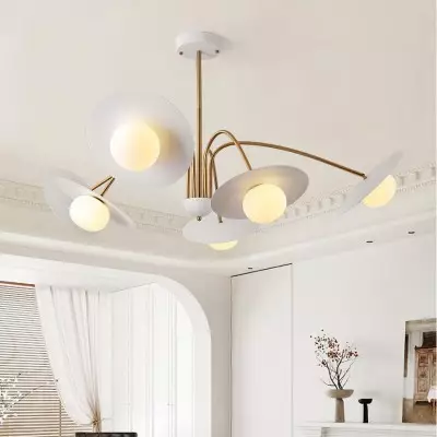 Xandros White Metal Champignon Chandelier Xandros White Metal Champignon Chandelier