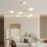 Xandros White Metal Champignon Chandelier