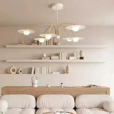 Xandros White Metal Champignon Chandelier Xandros White Metal Champignon Chandelier