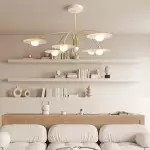 Xandros White Metal Champignon Chandelier