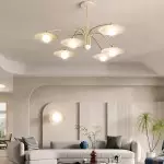 Xandros White Metal Champignon Chandelier
