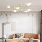 Xandros White Metal Champignon Chandelier