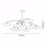 Xandros White Metal Champignon Chandelier