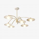 Xandros White Metal Champignon Chandelier