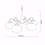 Xyrian Farmhouse Wood White Bauhaus Persimmon Chandelier