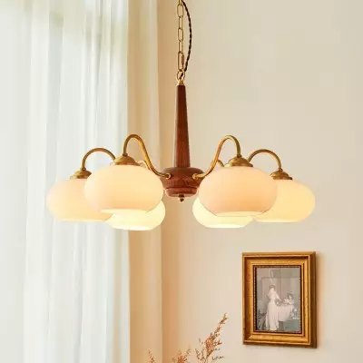 Xyrian Farmhouse Wood White Bauhaus Persimmon Chandelier Xyrian Farmhouse Wood White Bauhaus Persimmon Chandelier