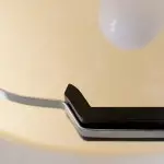 Zeros Cream Hemisphere Iron Solid Wood Glass Pendant Light