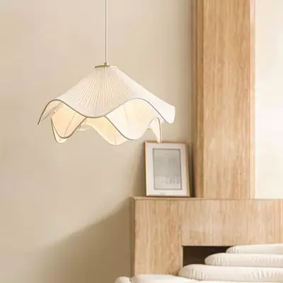 Liora Modern Petal Iron Fabric Pendant Light Liora Modern Petal Iron Fabric Pendant Light