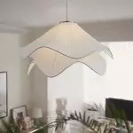 Myrith Antique Organza Glass Drum Shape Pendant Light Myrith Antique Organza Glass Drum Shape Pendant Light