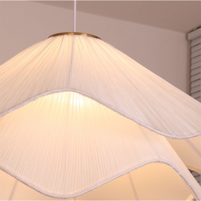 Liora Modern Petal Iron Fabric Pendant Light Liora Modern Petal Iron Fabric Pendant Light