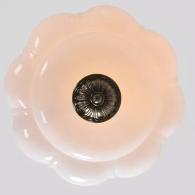 Ozita Retro Milk Glass Semi Flush Mount Eloise Ceiling Light Ozita Retro Milk Glass Semi Flush Mount Eloise Ceiling Light